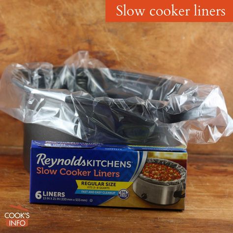 Slow Cooker Liners - CooksInfo Crockpot Liners, Oven Bags, Indian Chicken, Oven Canning, Slow Cookers, Crockpot Recipes Easy, Oven Roast, Roasting Pan, Toaster Oven