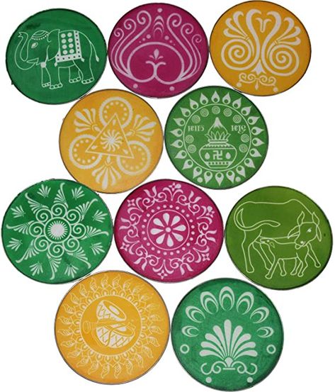 AmazonSmile : Odishabazaar Ready to Draw Rangoli Making Kit (Rangoli Stencil 10pc) : Office Products Rangoli Tools, Rangoli Stencils, Rangoli Making, Rangoli Colours, How To Make Stencils, Indian Aesthetic, Making Tools, Stencil Painting, Stencil Designs