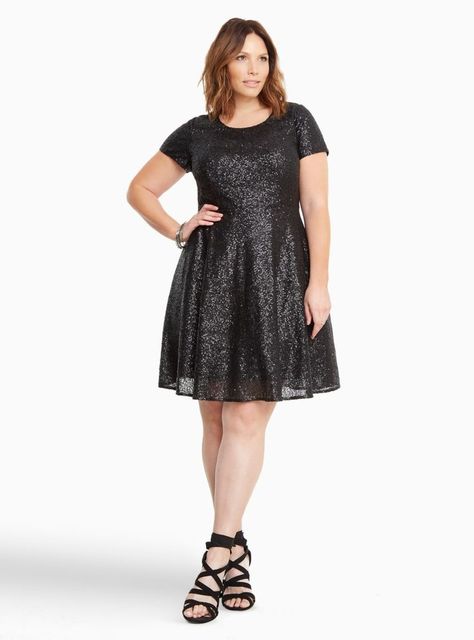 Sparkle and shine in our sequin dress! Thanks to @glamourmag for featuring us in this post! Click through to read more! Plus Size Holiday Dresses, Style List, Knit Skater Dress, Plus Size Fashion Tips, Evening Dresses Plus Size, On The Dance Floor, Skater Style, Torrid Dresses, Plus Size Womens Clothing