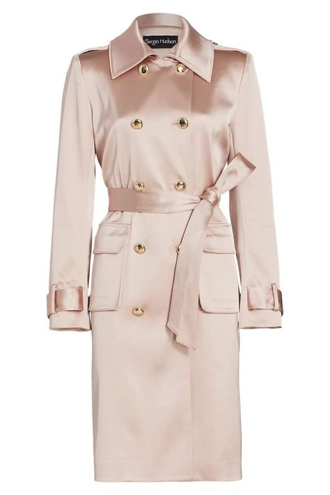 Sergio Hudson, Satin Trench Coat Dress Satin Trench Coat, Sergio Hudson, Trench Coat Dress, Luxury Store, Elegant Dress, Luxury Outfits, Coat Dress, Vest Jacket, Chic Outfits