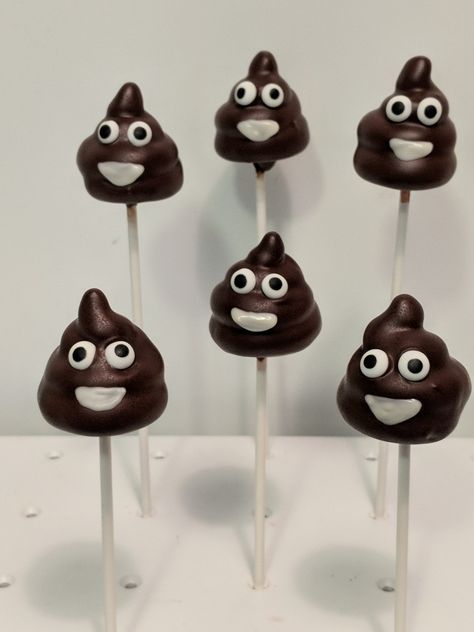 Poop emoji cake pops Poop Emoji Cake, Emoji Cake Pops, Emoji Cake, Poop Emoji, Mini Pies, Cake Balls, Cake Pop, Party Inspiration, Cake Pops