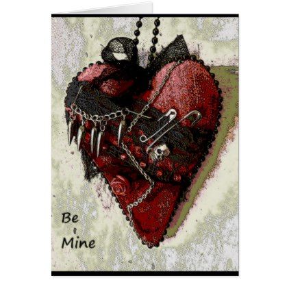 Gothic Be Mine Valentines Day Card - Saint Valentine's Day gift idea couple love girlfriend boyfriend design Goth Valentines Day Card, Goth Valentines Day Gifts, Gothic Valentines Day Decor, Alt Valentines, Love Crafts For Boyfriend, Emo Valentines, Gothic Valentines Day, Gifts Ideas For Girlfriend, Goth Valentines Day