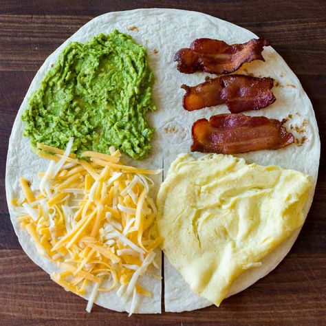 Tortilla Breakfast Wrap (TikTok Tortilla Fold) - NatashasKitchen.com Grilled Tortilla Sandwich Wraps, How To Use Up Tortilla Wraps, Folded Tortilla Wrap Breakfast, Folded Breakfast Quesadilla, Folded Quesadilla Tiktok, Keto Breakfast Wrap Recipes, Low Carb Breakfast Wraps Tortillas, Breakfast Foldover Tortilla, Toasted Tortilla Wrap