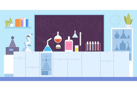 Microbiology Aesthetic Background, Science Lab Background, Microscope Table, Laboratory Classroom, Lab Background, School Science Lab, Monster High House, Illustration School, Chemical Laboratory