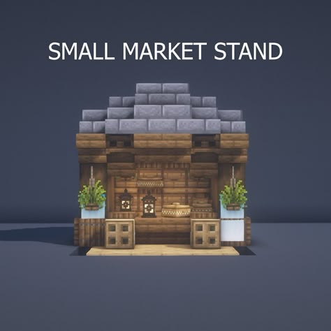 Market Stand Minecraft, Minecraft Market Stand, Minecraft Food Stand, Minecraft Entry Way, Minecraft Market, Minecraft Food, Market Stands, Minecraft Medieval, Cute Minecraft Houses