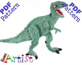 Dino Applique, Dinosaur Crochet, Crochet Dinosaur Patterns, Clothing Embroidery, Crochet Embellishments, Crochet Dinosaur, Haken Baby, Dinosaur Pattern, Applique Pattern