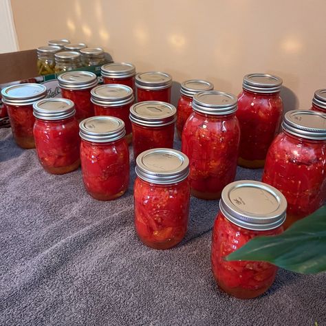 Grabbed 40 pounds of tomatoes this weekend from a local farm. Made oven-roasted marinara with half and the other half was canned as diced tomatoes! Also grabbed a box of green beans and got those canned and on the shelf. I love stocking my pantry! Diced Tomatoes, Local Farm, The Other Half, Other Half, Oven Roast, Diced Tomato, Marinara, On The Shelf, A Box