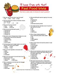 Super Bowl party game: Fast Food Trivia Trivia For Kids, Food Trivia, Superbowl Party Games, Home Party Games, Nutrition Classes, Culinary Classes, Family And Consumer Science, Super Bowl Party, Health Lessons