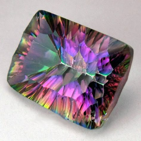 Large Mystic Topaz Gemstone -large - cushion cut rectangular faceted gemstone - Rainbow Topaz - emerald cut quartz colorful big. $45.00,Via Esty Gemstones Chart, Rose Gardens, Rainbow Topaz, Crystal Cave, Pretty Rocks, Beautiful Stones, Chakra Jewelry, Beautiful Rocks, Rock Chic