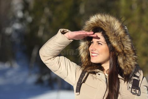 Woman looking forward with the hand on forehead in a forest royalty free stock photography Hand On Forehead Pose, Hand On Forehead, Forest In Winter, Stock Photos Woman, Figure Poses, Woman Looking, Graphic Design Projects, Stock Photography Free, The Hand