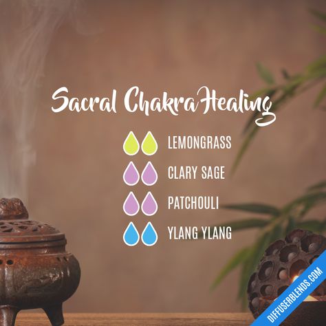 Sacral Chakra Healing — Essential Oil Diffuser Blend Sacral Chakra Healing, Chakra Health, Essential Oil Combinations, Essential Oil Diffuser Blends Recipes, Essential Oils Herbs, Essential Oil Diffuser Recipes, Oil Diffuser Recipes, Essential Oil Mixes, Essential Oil Blends Recipes