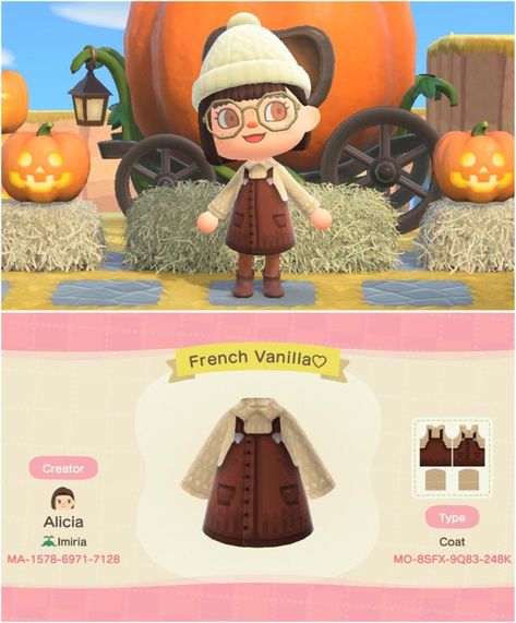 Fall Outfit Animal Crossing, Animal Crossing Design Codes Clothes Fall, Design Id Animal Crossing Clothes, Fall Clothes Animal Crossing, Acnh Custom Designs Clothes Fall, Outfit Ideas Animal Crossing, Acnh Clothes Design Id Fall, Cute Clothes Animal Crossing, Cute Custom Designs Animal Crossing