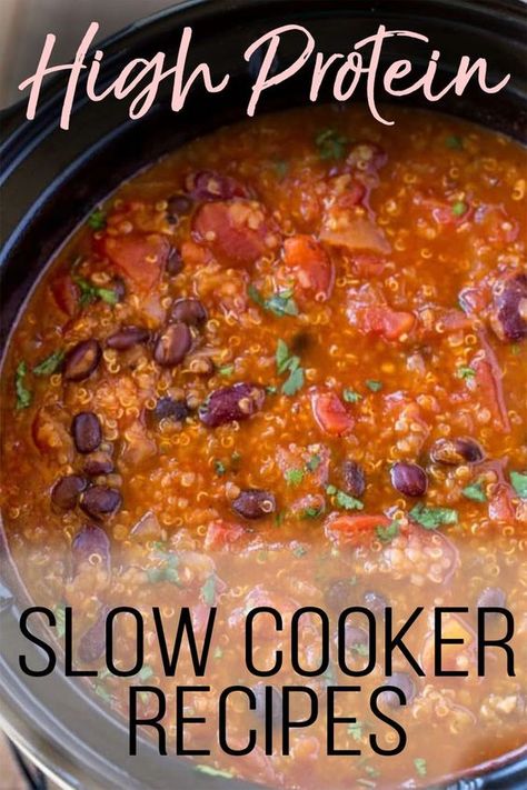 Enjoy four delicious high protein slow cooker recipes that are both healthy and satisfying. These crock pot meals are easy to make and perfect for meal prep, ensuring you stay on track with your protein needs. From hearty stews to savory chicken dishes, these recipes will become your go-to for protein-packed meals. Healthy High Protein Slow Cooker Dinners. Healthy High Protein Slow Cooker Recipes Protein Slow Cooker Recipes, High Protein Slow Cooker Recipes, Low Calorie Recipes Crockpot, High Protein Crockpot Recipes, Healthy Crock Pot Recipes, Crockpot Meal Prep, Healthy Crock Pot, High Protein Dishes, Vegetarian Crockpot Recipes