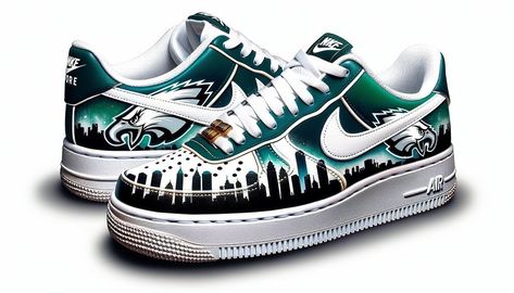 Philadelphia Eagles Customs #kreativekustomzllc #customshoes Philadelphia Eagles Sneakers, Philadelphia Eagles, Custom Shoes, Eagles, Philadelphia, Sneakers, Quick Saves