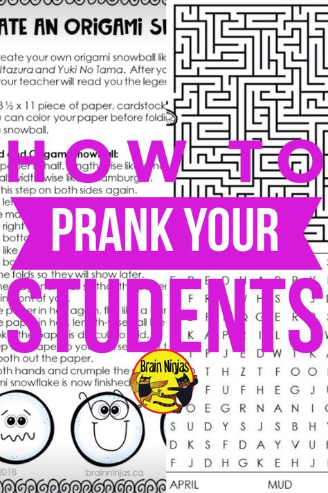 Do you like to prank your students on April Fool's Day? Here are some fun things to try that won't hurt anyone's feelings. April Fools Classroom, April Fools Pranks For Elementary Students, April Fools Classroom Pranks, April Fools Pranks For Kids At School, April Fools Jokes For Students, Teacher April Fools Pranks On Students, April Fools Activities For Kids, April Fools Pranks For Students, Classroom April Fools Jokes