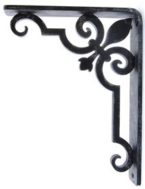 Charlotte Wrought Iron Corbel Wrought Iron Corbels, Iron Corbels, Metal Corbels, Pergola Plans Roofs, Cast Iron Shelf Brackets, Wrought Iron Furniture, Natural Stone Countertops, Wrought Iron Design, Iron Shelf Brackets