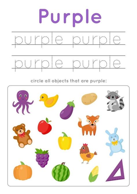 Color For Preschool, Kids Writing Practice, Educational Games For Preschoolers, Color Worksheets For Preschool, Preschool Pictures, Free Preschool Printables, Preschool Colors, Free Preschool, Colors Orange