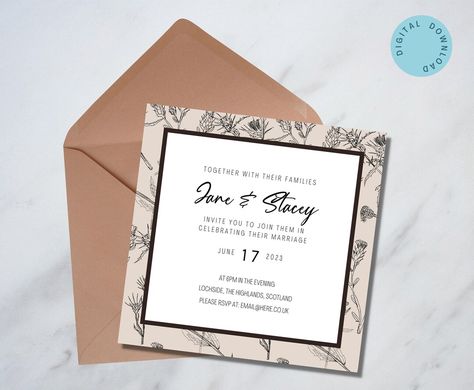 Thistle Wedding Invitation, Personalized Wedding Details, Thistle Print, Thistle Wedding, Enjoy Your Special Day, Wedding Invitations Modern, Invites Wedding, Thistle Design, Printing Wedding Invitations