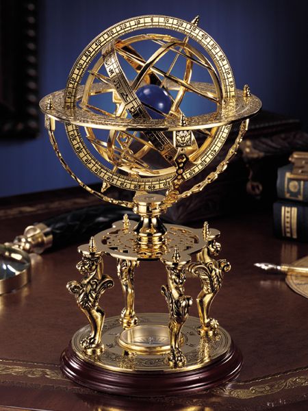 Armillary on Sebastian's Desk Armillary Sphere, Hieronymus Bosch, Magical Jewelry, Arte Fantasy, Fantasy Jewelry, Cool Items, Astronomy, Artifacts, Sake