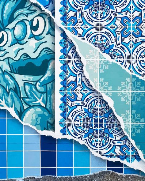 Cascais Portugal, Portuguese Tiles, Tourism Industry, African Pattern, Mural Painting, Travel And Tourism, Street Artists, Great Wave, Wall Painting