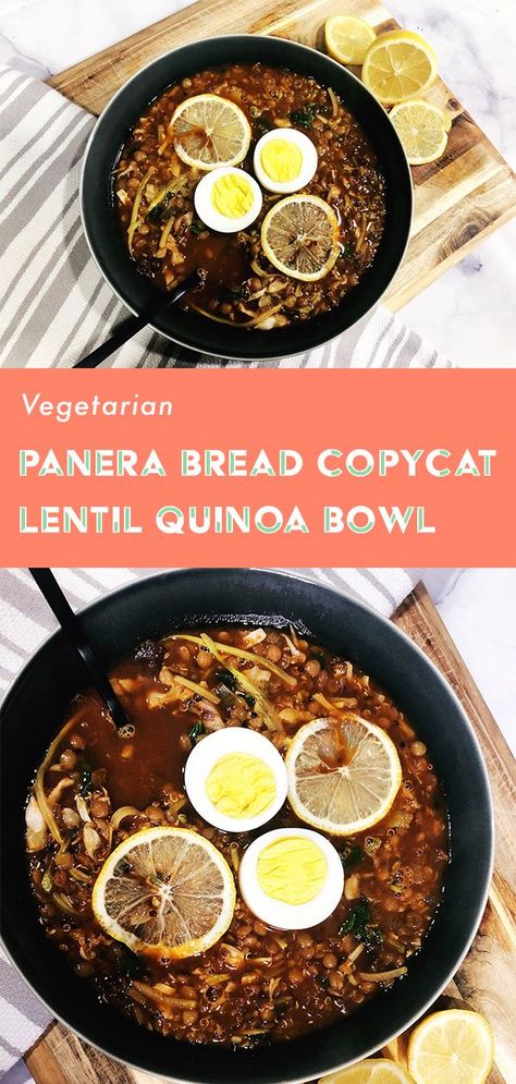 Broth Bowls Recipes, Panera Bread Copycat, Vegan Quinoa Salad Recipes, Quinoa Lentil, Lentil Quinoa, Broth Bowls, Quinoa Benefits, Cook Quinoa, Steamed Eggs