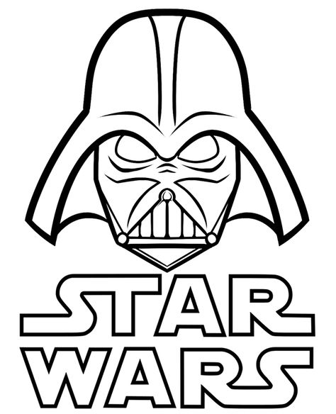 Star Wars Clip Art Free, Darth Vader Cartoon Drawing, Starwars Coloring Page, Darth Vader Coloring Page, Free Star Wars Coloring Pages, Star Wars Colouring Pages, Star Wars Coloring Pages Printables Free, How To Draw Star Wars, Simple Star Wars Drawings