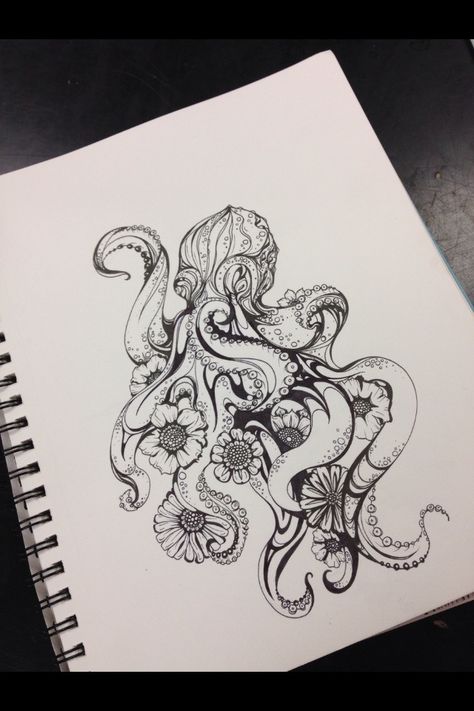 Octopus Artwork, Dragons Tattoo, Octopus Tattoo Design, Octopus Tattoos, Kunst Tattoos, Tattoo Trend, Tattoos Geometric, Octopus Tattoo, Tatuaje A Color