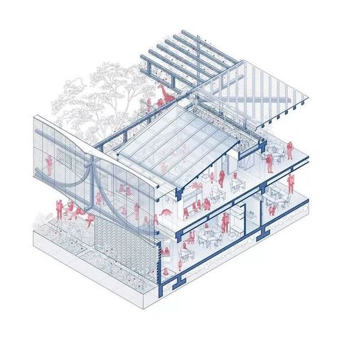 Architect Portfolio Design, Sectional Perspective, Architecture Design Presentation, Axonometric Drawing, Architecture Drawing Presentation, Architecture Drawing Plan, Architecture Portfolio Design, Architecture Sketchbook, Architecture Concept Diagram