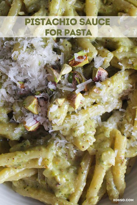 Pistachio Recipes Dinners, Pici Pasta Recipes, Pistachio Cream Sauce, Pistachio Pasta Recipe, Pistachio Pesto Pasta, Pistachio Pasta Sauce, Pistachio Recipes Savory, Pistachio Paste Recipe, Pistachio Pasta