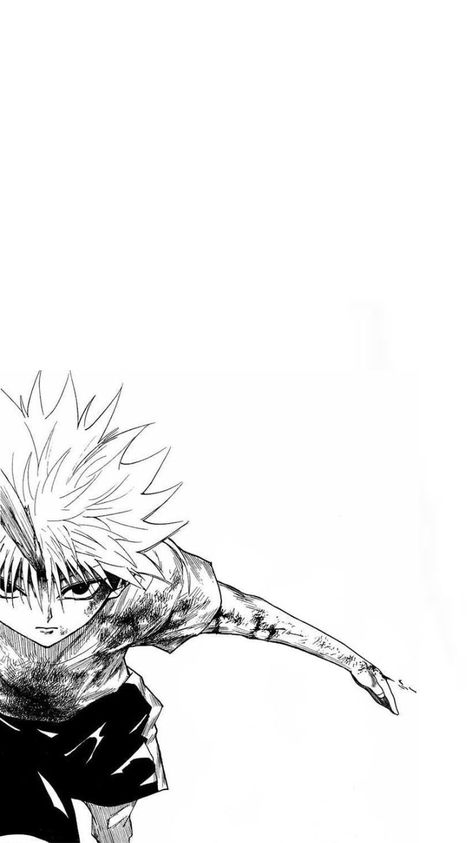 Black Killua Wallpaper, Black And White Anime Manga Wallpaper, Anime Manga Wallpapers For Iphone, Hxh Iphone Wallpaper, Killua Manga Wallpaper, Hunter X Hunter Manga Wallpaper, Hxh Black And White, Hxh Manga Wallpaper, Killua Lockscreen