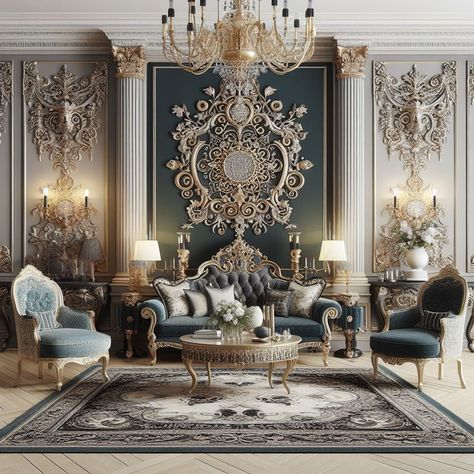 Modern Victorian Decor Opulent Rug Opulent Interior Design, Victorian Wall Design, French Victorian Decor, Contemporary Victorian Interiors, Victorian Living Room Decor, Modern Victorian Decor, Modern Victorian Homes, Modern Victorian Style, House Aesthetics