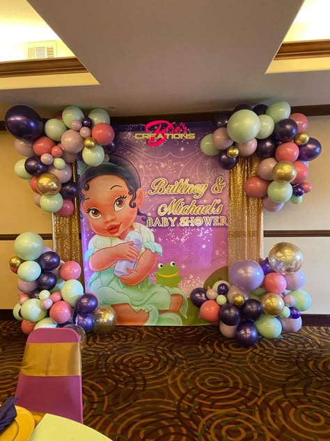 Baby Shower Themes Girl Black People, Princess In The Frog Baby Shower Theme, Girl Baby Shower Ideas Black People, Baby Tiana Baby Shower Ideas, Princess Tiana Baby Shower Ideas, Princess And The Frog Baby Shower Theme, Princess Tiana Baby Shower Theme, Princess And The Frog Baby Shower Ideas, Burbon Chicken