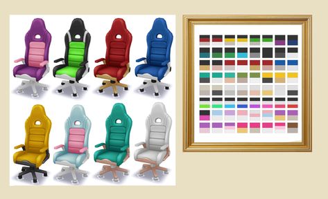 Sims 4 Gaming Chair Cc, The Sims 4 Get Famous, Sims Cc Furniture, Sims 4 Get Famous, Furniture Cc, Sims 4 Bedroom, Sims 4 Download, Sims 4 Children, Sims 4 Mm