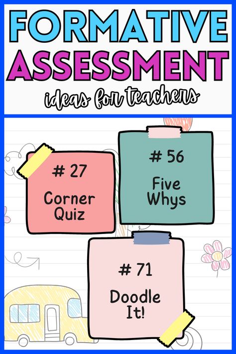 Check out these 75 formative assessment ideas, and save this pin for whenever you need to come up with an idea for formative assessment! Summative Assessment Examples, Common Formative Assessments, Formative Assessment Ideas High School, Formative Assessment Ideas Elementary, Classroom Assessment Ideas, Self Assessment For Work Examples, Alternative Assessment Ideas, Summative Assessment Ideas, Formative Assessment Ideas