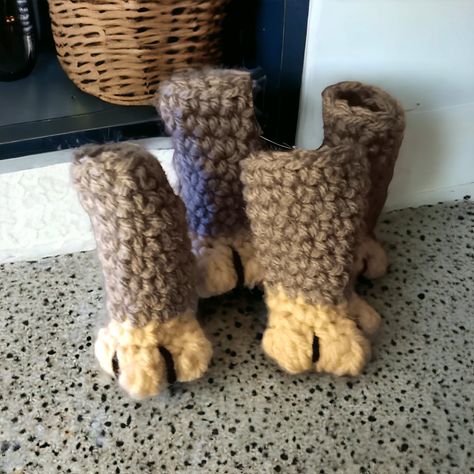 What a cute idea for bottom coverings of your chair or table legs and even for walkers. These are cat paws leg socks and can create other animals paws as well. Each leg is $15 each ($20 for a set of 4) Shipping and handling included in the price. Be sure to follow my Facebook page Texas Crafty Nana #texascraftynana #craftynana #crochetlove #crafting #handmade #crochet #crocheting #leglocks #decorations | Crochet Cat Leg Coverings Leg Socks, Crochet Cat, Cat Paws, Table Legs, Walkers, Crochet Animals, Crochet Ideas, Handmade Crochet, Texas