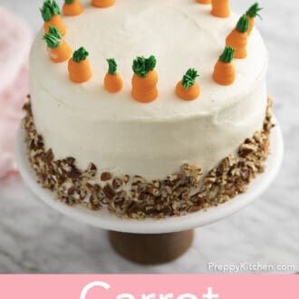 Carrot Cake Recipe - Preppy Kitchen Carrot Cake Recipe Healthy, Low Carb Carrot Cake, Carrot And Walnut Cake, Carrot Cake Recipe Easy, Almond Flour Cakes, Flour Bakery, White Chocolate Recipes, Gluten Free Carrot Cake, Moist Carrot Cakes