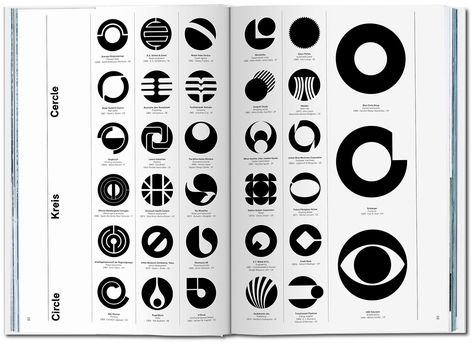 All Good Logos Are Modernist Logos, Really | A sea of circles.  | Credit: Taschen | From WIRED.com Modernist Logo, Logo Circle Design, Logo Modernism, Types Of Logos, Open Logo, Tm Logo, Adult Playground, Good Logo, Corporate Logo Design