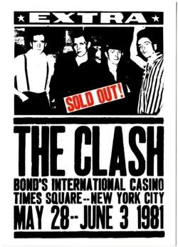 The Clash. The best punk rock band to ever live. Don't care about the drugs they did, or the crimes they committed, its all about the music. The Clash Poster, Poster Rock, Vintage Concert Posters, Etiquette Vintage, Punk Poster, Vintage Music Posters, New York Poster, Concert Poster, Tour Posters