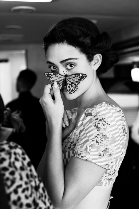 Emmy Rossum, Just Girl Things, A Butterfly, White Photography, Black And White Photography, American Actress, Photography Inspiration, Beautiful People, Persona