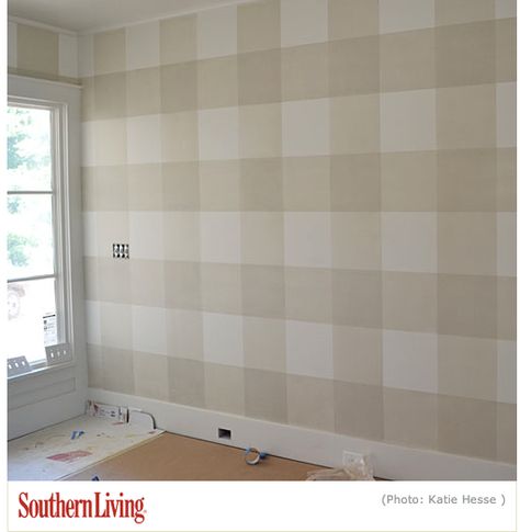 design indulgence: Painted wall from Southern Living Showcase Pretty Yellow, Southern Living, How To Paint, Wall Paint, The Room, My Dream Home, Home Projects, Gingham, Diy Home Decor