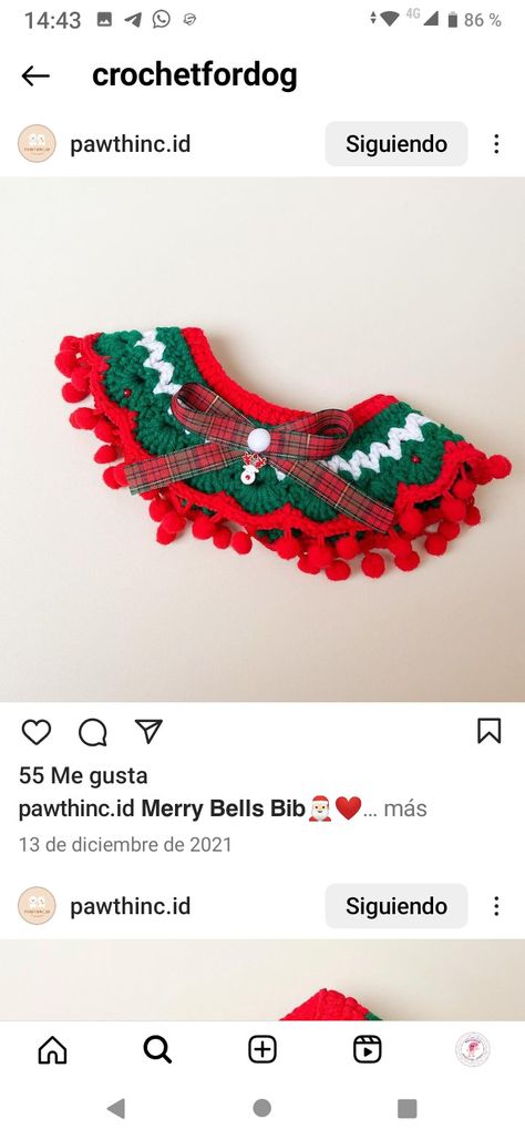 Christmas Pet Collar, Crochet Bib, Christmas Pet, Crochet Collar, Crochet Dog, Crochet Christmas, Christmas Animals, Christmas Projects, Christmas Crochet