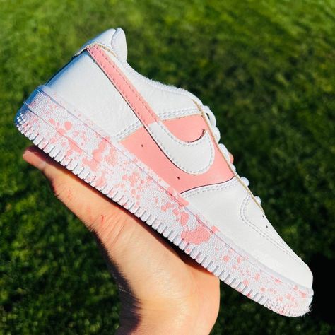 Nike Air Force 1 Kid's Color Contrast Custom Sneakers. Nwb Please Let Me Know If You Want It With Or Without Splatter On Lower Sole. Colors Are Customizable: Red, Yellow, Blue, Light Blue, Orange, Pink, Purple, Lilac, Black, Brown, And Beige All Orders Are Custom Made And May Not Be Exactly Like Pictured But Same Style. Orders Will Take 1-2 Weeks To Ship. I Will Keep You Updated Along The Way. Custom Orders Are Available. Please See My Other Listings For Other Designs And Color Combinations. Ple Nike Sb Shane, Nike Air Jordan Mid, Nike Shoes Boys, Nike Air Force 1 Custom, Nike Waffle, Black And White Shoes, Nike Air Force Ones, Nike Basketball Shoes, Brown And Beige