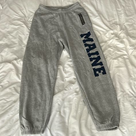 Sweatpants Bought In A Store In Maine. Brand New Never Worn. Sticker Is Still On It The Tag Fell Off But Never Worn. There Is Pockets And Adjustable Ties In The Front On The Inside. Senior Apparel, Gray Sweatpants, Grey Sweatpants, Track Pants, Maine, Sweatpants, Brand New, Grey, Pants