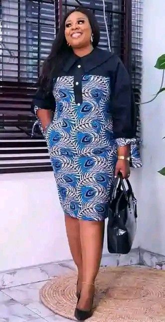 Short African Dresses For Women, African Dress For Ladies, Casual Gown, Dress Fabric Material, African Ladies, Ankara Short, Dress For Ladies, African Attire Dresses, African Fabric Dress