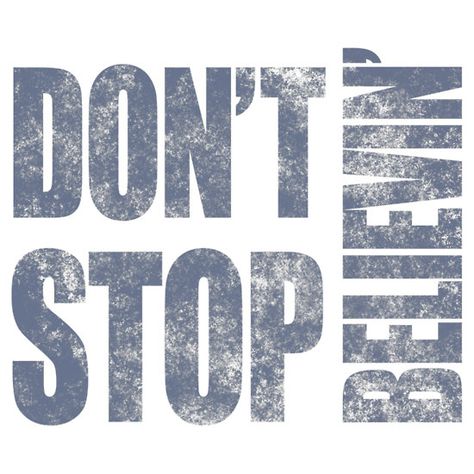 A funny eighties music t-shirt design with a distressed effect. 'Don't stop believing' is taken from a popular song by Journey. Tee Ideas, Dont Stop Believin, Dont Stop Believing, Silhouette Tutorials, Dont Stop, Your Music, T Shirt Design, Shirt Design, Songs