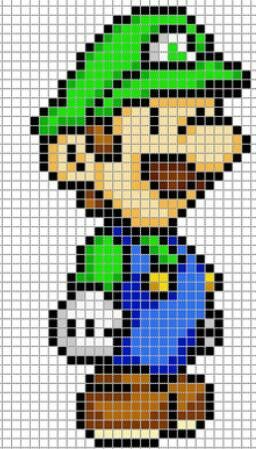 Pixel Art Stitch, Pixel Art Mario, Grille Pixel Art, Mario Und Luigi, Image Pixel Art, Pixel Art Minecraft, Mario E Luigi, Modele Pixel Art, Pixel Art Pokemon