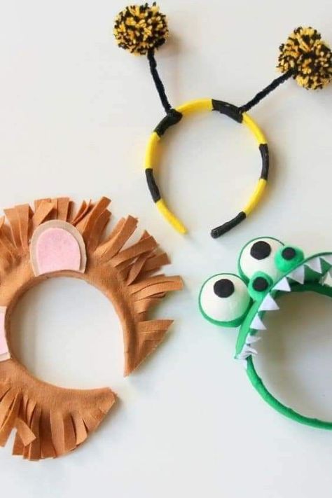 Animal Costumes Diy, Carnaval Diy, Animal Headbands, Animal Costumes For Kids, Animal Costumes, Color Crafts, Diy Costumes, Craft Materials, Fun Ideas