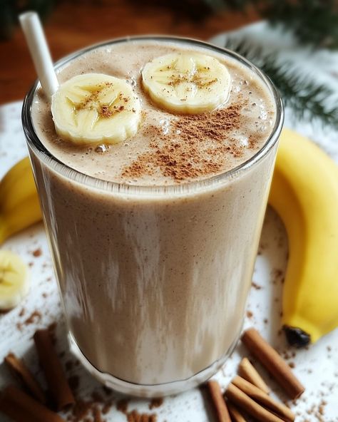 Banana Cinnamon Smoothie 🍌✨ Ingredients: - 1 large ripe banana - 1 cup milk (any type) - 1/2 cup Greek yogurt (plain or vanilla) - 1 tablespoon honey or maple syrup - 1/2 teaspoon ground cinnamon - 1/2 teaspoon vanilla extract - Ice cubes (optional, for a colder smoothie) Instructions: 1. Peel and slice the banana. 2. In a blender, combine the banana, milk, Greek yogurt, honey or maple syrup, ground cinnamon, and vanilla extract. 3. Blend until smooth. If desired, add a few ice cubes and bl... Greek Yogurt Honey, Cinnamon Smoothie, Banana Honey, Fun Beauty Products, Yogurt Honey, Honey Smoothie, Bts Dogs, Elevation Church, Milk Smoothie