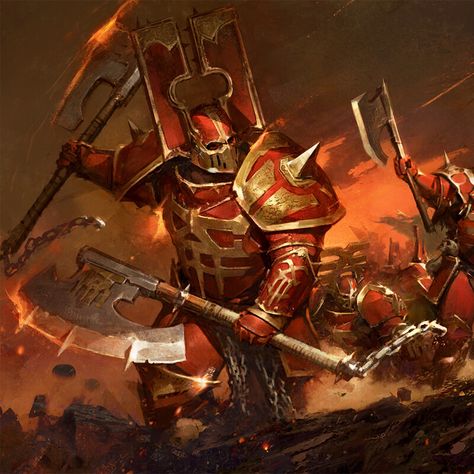 Warhammer 40k Khorne Berzerkers, Khorne Berzerkers Art, Chaos Warrior Warhammer, Khorne Warrior, Khorne Art, Warhammer 40k Khorne, Khârn The Betrayer, Warhammer Fantasy Art, Warhammer Khorne