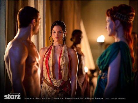 Spartacus being prepared for his liaison with whom he thinks is Licinia but is really Illythia. Mira Spartacus, Liam Mcintyre, Spartacus Blood And Sand, Blood And Sand, Katrina Law, Rome Fashion, Costume Drama, Black Wolf, Great Movies